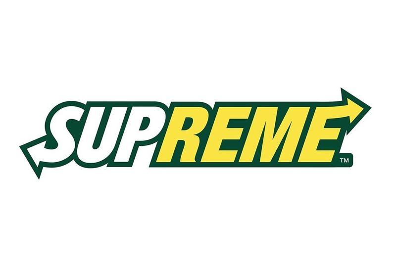 Subway Supreme Logo Mash Up