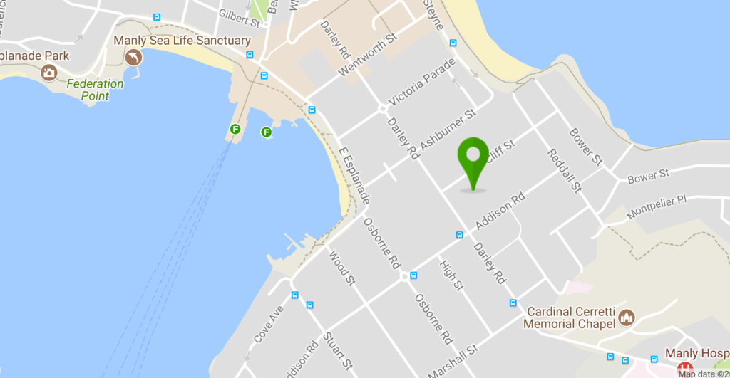 4 cliff Street Manly - map