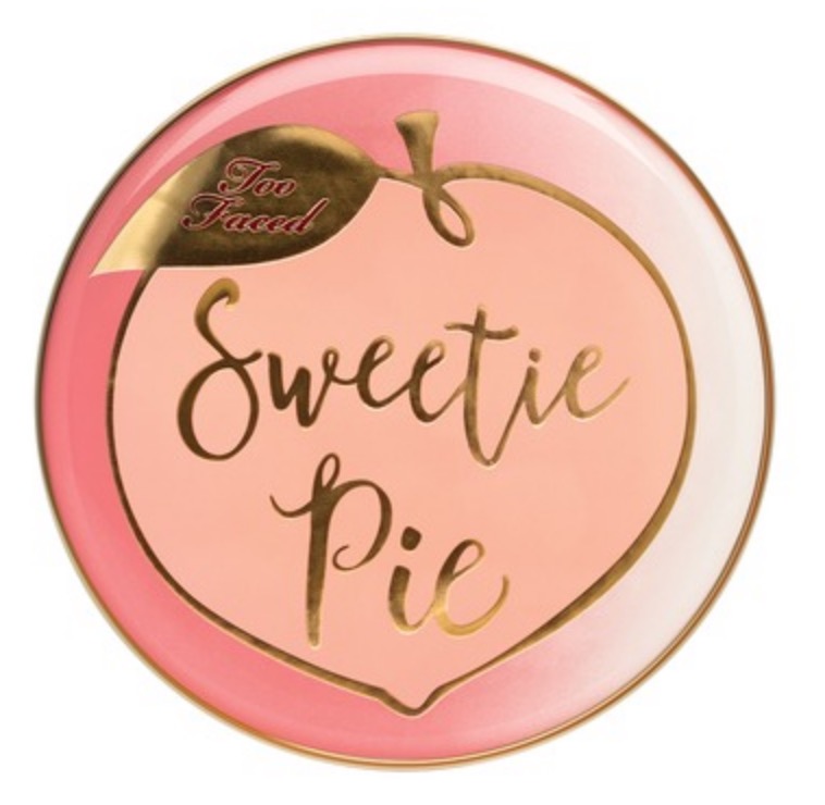Lid for Close up of pan of Too Faced Sweetie Pie Radiant Matte Bronzer 