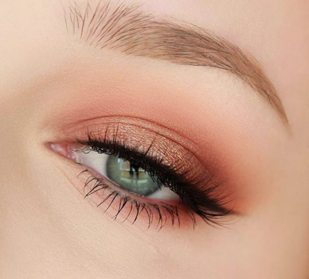 peach formal makeup