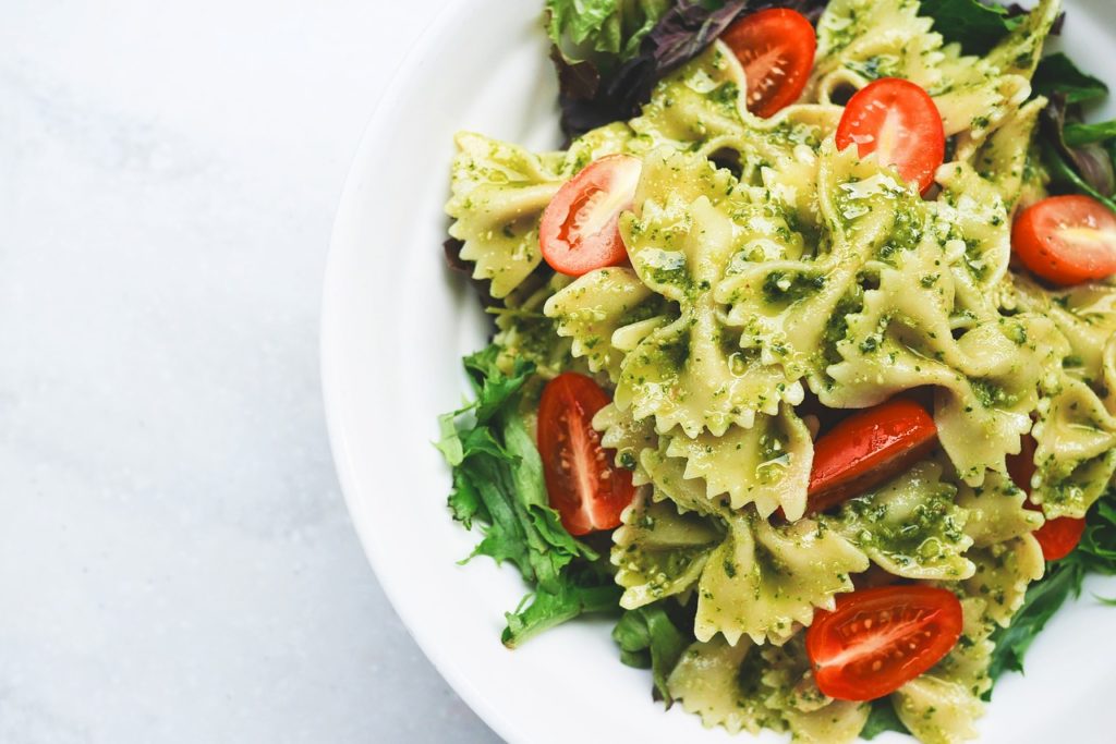 Add pesto to wholemeal pasta, or even spiralised zucchini for quick and tasty dinner