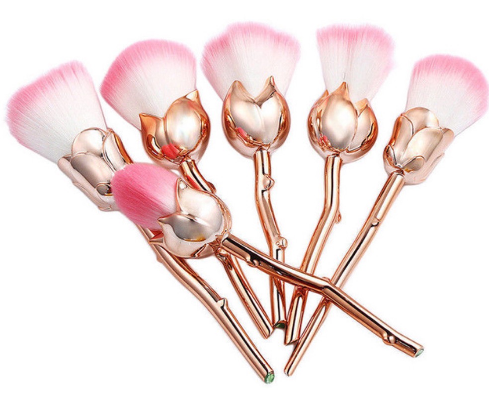 Pink Rose Brushes $55 from Story Book Cosmetics