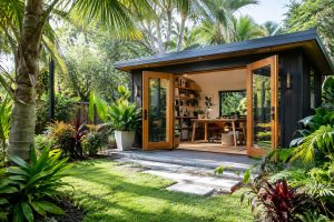 Firefly gpt image Id like a professional photographic image of an outdoor studio in a beautiful tropi 341977